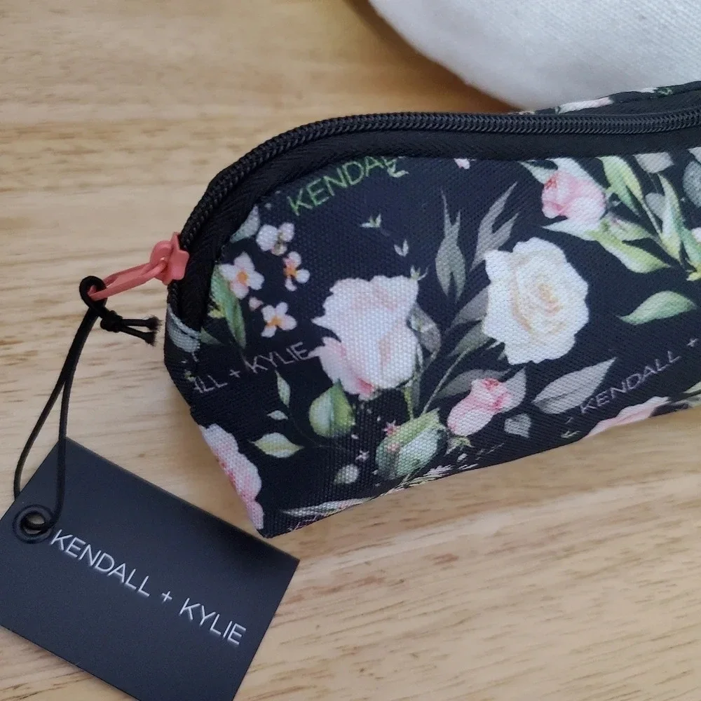 Kendall + Kylie Roses Floral Makeup Accessory Cosmetic Bag Pouch with Zipper